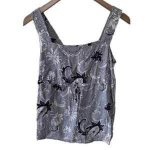 Cinnamon Girl Just Like Sugar Hawaii Paisley Floral Empire Front Tie Tank Top 6